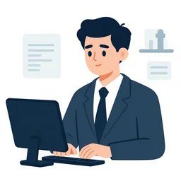 accountant. clean cel shaded vector art. illustration art by lois van baarle