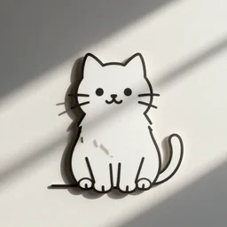 outline cat doodle simple cute