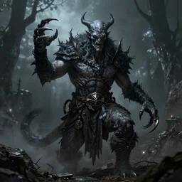 an undead githyanki necromancer with wolverine claws