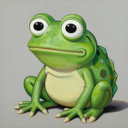 Painting of pepe the frog. Art by Pablo Picasso. Extremely detailed. 4K