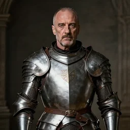 saul goodman in plate armor, medieval renaissance painting cinematic realistic dramatic lighting