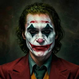 centered detailed portrait of a joker men, identical eyes, fantasy, illustration, slender symmetrical face and body, artstation, cinematic lighting, hyperdetailed, cgsociety, 8 k, high resolution, charlie bowater, tom bagshaw, single face, insanely detailed and intricate, octane render, golden ratio, dark fractal background, vfx, postprocessing, freckles, alluring, featured on behance, trending on artstation, well - rendered