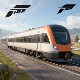 train from artstation in forza horizon, beamng, grand theft auto, need for speed. art by filip hodas and artgerm. indoor, rhads. 3 d render, surrealism, hyperrealism.