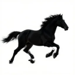 an album cover featuring the black outline of a running horse on a white background