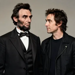 abraham lincoln meeting linkin park, photograph, ( 2 0 2 0 )