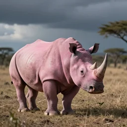 a pink rhino