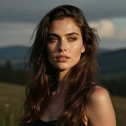 a portrait of a brunette woman in a scenic environment by artgerm and greg rutkowski
