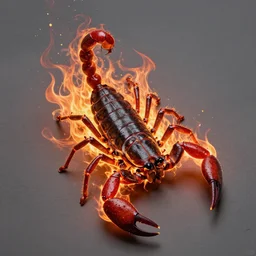 fiery scorpion, splash art