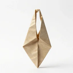 origami-style castanets, high detail macro photography, isolated on a pure white background, centered, entire object in frame, sharp focus, soft studio lighting