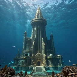 atlantis, under water city, realistic