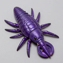 a purple sports at in the shape of a trilobite