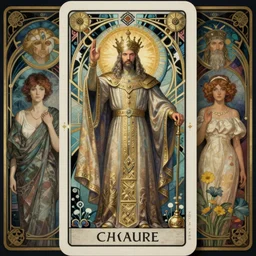 a dramatic ethereal epic symmetrical painting of a lord shaper on ceremonial robes and iconic pose | tarot card, art deco, art nouveau, highly detailed, soft lighting | by Dresden Codak, by Mark Maggiori ((((by Alphonse Mucha)))) (((by Greg Rutkoswski))), | trending on artstation