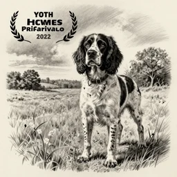 springer spaniel pencil sketch