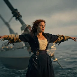 still film of a zombie attack in titanic movie