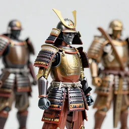 closeup profile portrait of tin toy samurai robots in ancient tokyo, nicoletta ceccoli, mark ryden, lostfish, max fleischer, depth of field, detailed and intricate environment, golden hour, 8 k resolution, hyperrealistic, octane render, vivid colors, bright, cheerful, detailed and intricate retro environment