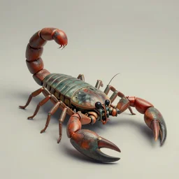 ( ( ( ( ( 1 9 5 0 s retro future robot scorpion. muted colors. ) ) ) ) ) by jean - baptiste monge!!!!!!!!!!!!!!!!!!!!!!!!!!!!!!