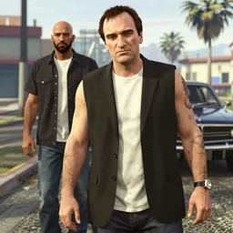 quentin tarantino as a gangster in GTA 5 4k
