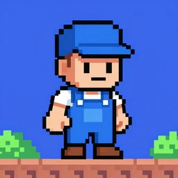 vivid clean pixel rpg game style character, scaled up 8 bit, pixel art, nintendo game, screenshot of pixel game, retro game 1 9 8 0 style