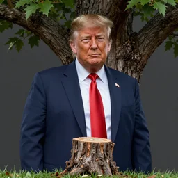donald trump is a stump of a tree, hyperdetailed, artstation, cgsociety, 8 k