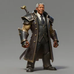 concept art of nelson mandela as league of legends character, greg rutkowski, trending on artstation, character design, highly detailed, photorealisitc, anato finnstark, piotr jablonski