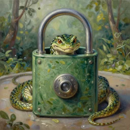 ⛲ 🔐 🐅, highly detailed oil painting,