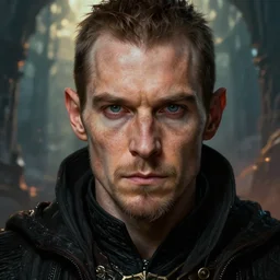 dungeons and dragons evil wizard character closeup portrait, dramatic light, epic background, 2 0 0 mm focal length, painted by stanley lau, painted by greg rutkowski, painted by stanley artgerm, high detail, real life skin, freckles, 8 k, stunning detail, works by artgerm, greg rutkowski and alphonse mucha, unreal engine 5, 4 k uhd, digital art, trending on artstation