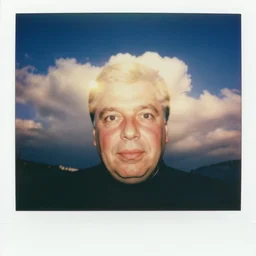 vintage polaroid analog photo of viktor orban, lush lips, round eyes, blush, big clouds, sunlight, golden hour, warm azure tones, heavy lensflare, color bleed, film grain, jules bastien - lepage, rudolph belarski, johfra bosschart, alexandre cabanel
