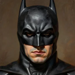 batman face, symmetrical, painted by beksinsky