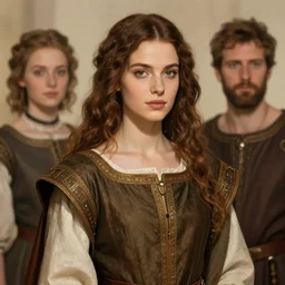 portrait of a beautiful brunette in a man's tunic, renaissance fantasy, digital art by julia razumova and mel milton, trending on artstation, 4 k high quality