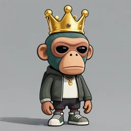 nft like bored ape with a crown but better and exclusive made by an ai