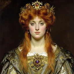 portrait of a queen lady, by burne jones