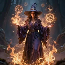 a magical witch, radiating rebirth energy, art by caspar david friedrich, beeple, greg rutkowski, power auras, sigils, tattered cloth robes, substance 3 d painter, pbr textures, physical based rendering, cinematic, hyper realism, high detail, octane render, unreal engine, 8 k, vibrant colors, smooth gradients - n 9