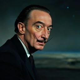 the salvador dali as emperor of universe | still frame from the movie by ridley scott with cinematogrophy of christopher doyle, anamorphic lens, 8 k