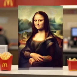 mona lisa!!! working in mcdonald's