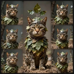 glass collage of lomography shot of a realistic cataphract fierce tree made of leaves, headdress, depth of field, dusty, dramatic light, dystopian environment, intricate, highly detailed, artstation, sharp focus, artgerm, tomasz alen kopera, peter mohrbacher, donato giancola