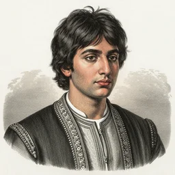 A beautiful 19th century wood-engraving of a young Shah Rukh Khan, by Édouard Riou Jules Férat and Henri de Montaut, highly detailed, fine Art, high detail, masterpiece, illustration, clear eyes, trending on artstation