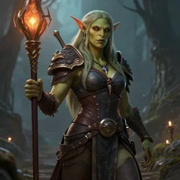 dungeons and dragons beautiful orc lady