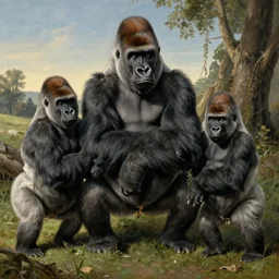gorilla family by pieter claesz