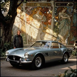 maserati tipo 1 5 1, cinematic 1 6 mm film, moebius and ralph mcquarrie film still, alphonse mucha