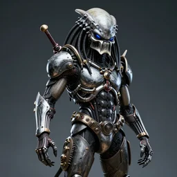 the predator as a cyborg fantasy character portrait, ultra realistic, wide angle, intricate details, blade runner artifacts, highly detailed by peter mohrbacher, boris vallejo, hajime sorayama aaron horkey, gaston bussiere, craig mullins