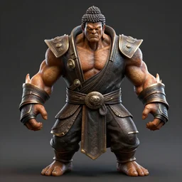 buddha monster in mortal kombat, 3 d fighter videogame render, 4 k, artstation