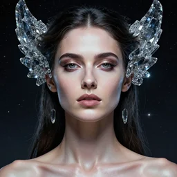 head and shoulders masterpiece portrait of the goddess gadot ( ∂ + m ) ψ = 0 by dan hillier, cosmic, timeless, crystal, antagonist, perfect symmetry, perfect skin, high contrast, intricate detail, super resolution, masterpiece, trending on artstation