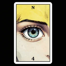 tarot card , eye , anime art , zdzisław Beksiński , dan mumford n- 4
