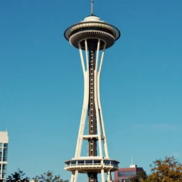 Space needle in the style of Andy Warhol