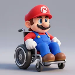 wheelchair mario kart, digital art, artstation, octane render, 4 k, high quality, high details,