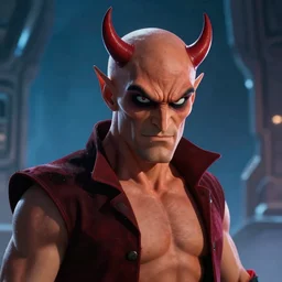 devil man character portrait, by don bluth, sci - fi environment, highly detailed, dynamic shadows, 4 k, wallpaper - 1 0 2 4