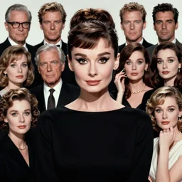 a fashion photo portrait of a young Katherine Hepburn, full makup, smokey eye, medium shot. In the style of Helmut newton, robert maplethorpe, Stefano Brunesci, Lachlan Bailey, Herb Ritts, Ellen Von Unwerth, Haris Nukem, Annie Leibovitz. detailed photo, hd, 4k, trending on artstation, 35mm, f1.8