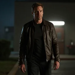 NCIS New Orleans actor Rob Kerkovich in the tv series Halo. Cinematic film still, atmospheric lighting