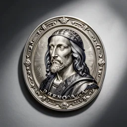 jewelry inspired by leonardo da vinci , symmetrical, high detail, product photo