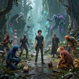 lots of interdimensional beings messing up our timelines 4k photorealism